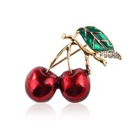 XSB058 - Red Cherry Brooch